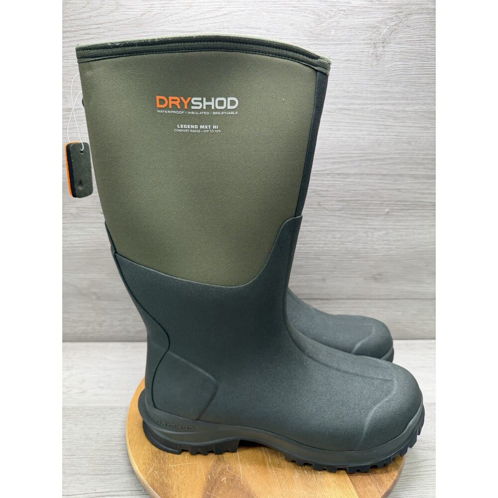 Dryshod Legend Mxt Round Toe Pull On Rain Mens Green Casual Boots Size 11-11.5